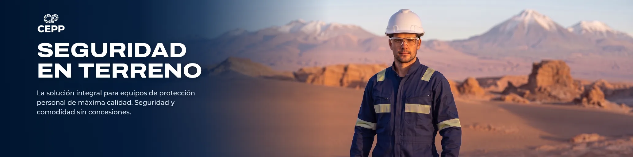 CEPP — Seguridad en terreno: overol, casco y antiparras