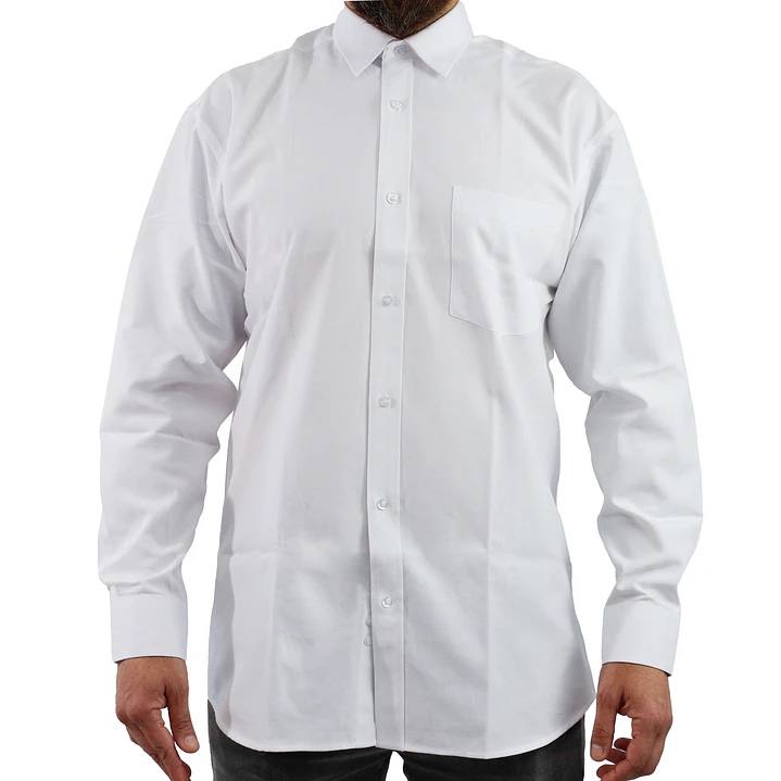 CAMISA OXFORD CLÁSICA CABALLERO CON BOLSILLO