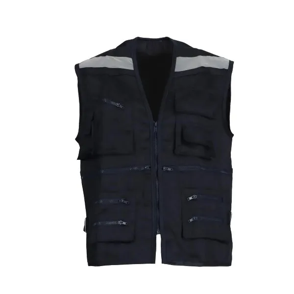 CHALECO GEÓLOGO DE GABARDINA AZUL MARINO