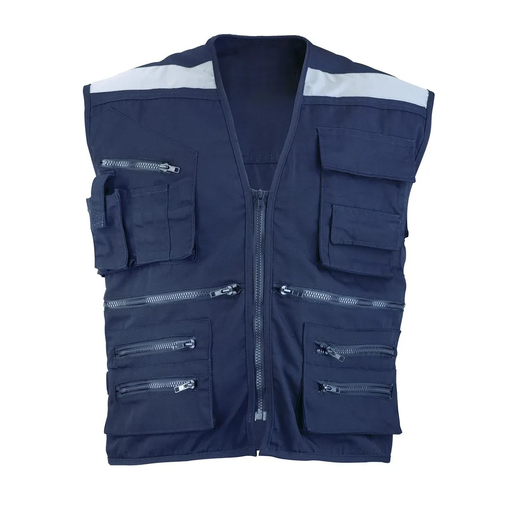 CHALECO GEÓLOGO DE POPLIN AZUL MARINO