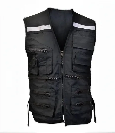 CHALECO GEÓLOGO DE POPLIN NEGRO