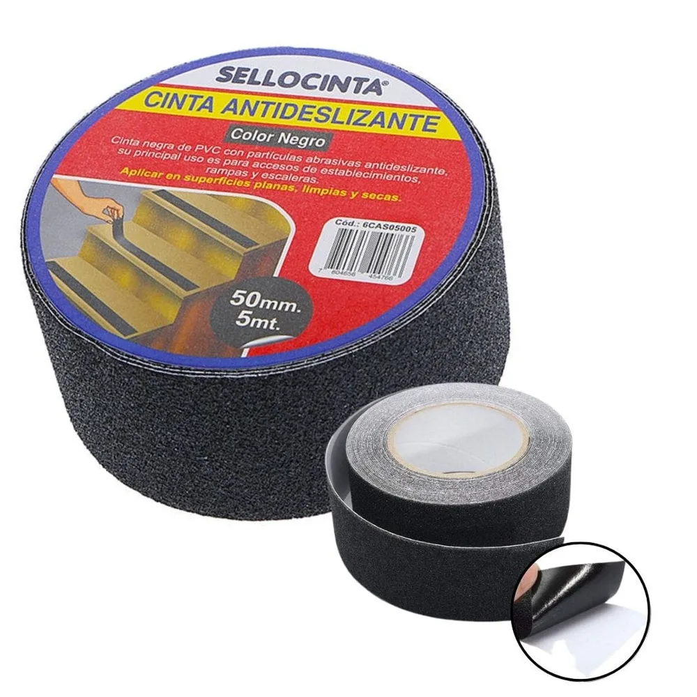 CINTA ANTIDESLIZANTE NEGRO
DE 50mm x 18m