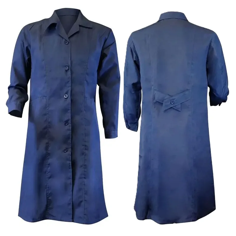 DELANTAL DE POPLIN AZUL MARINO