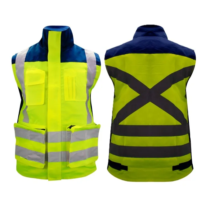 GEÓLOGO BICOLOR PREMIER 360° KUMEN CON CINTA REFLECTANTE AMARILLO - AZUL MARINO