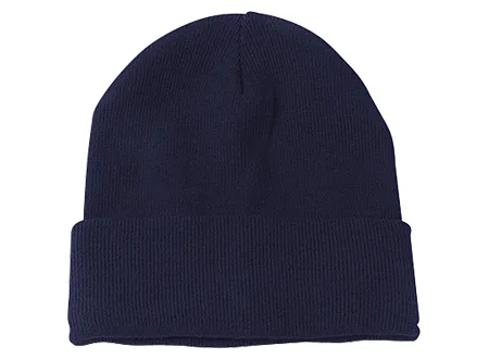 GORRO DE LANA AZUL MARINO CON FORRO POLAR