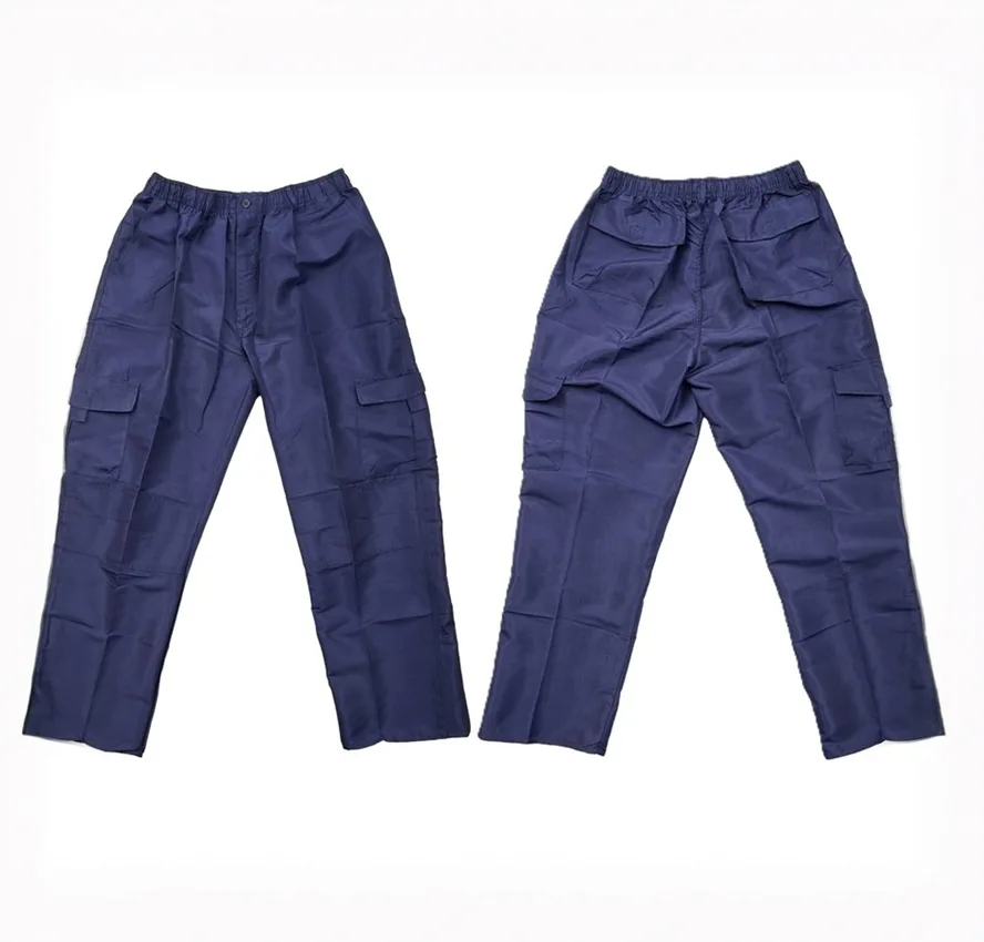 PANTALÓN DE POPLIN CARGO AZUL MARINO