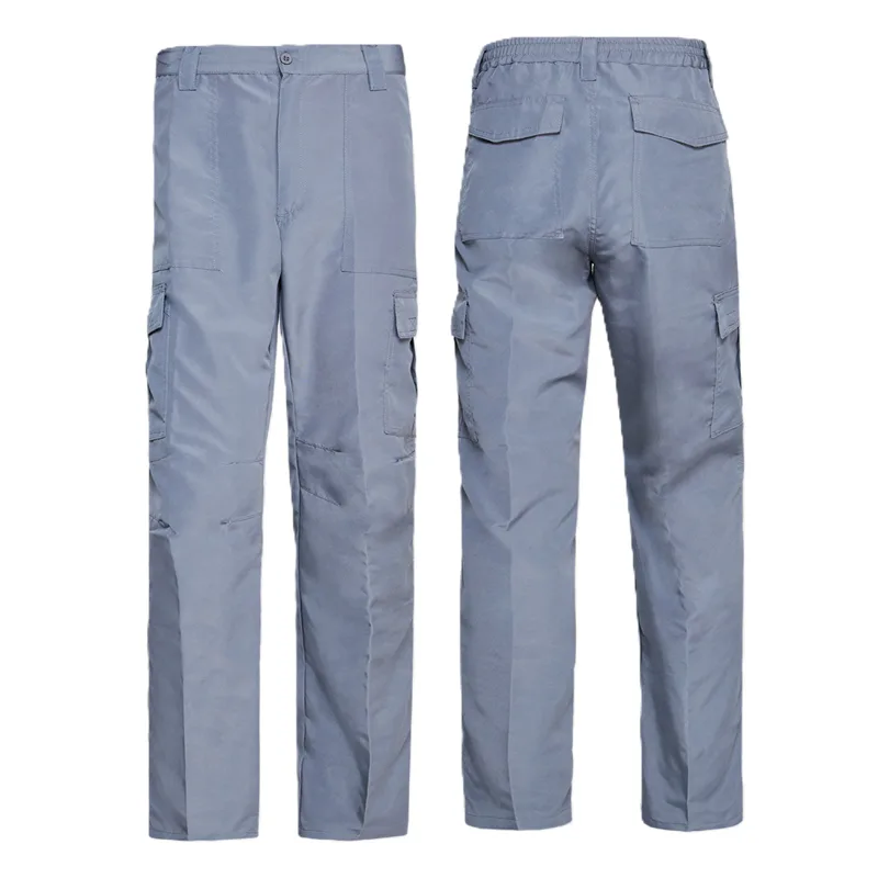 PANTALÓN DE POPLIN CARGO GRIS